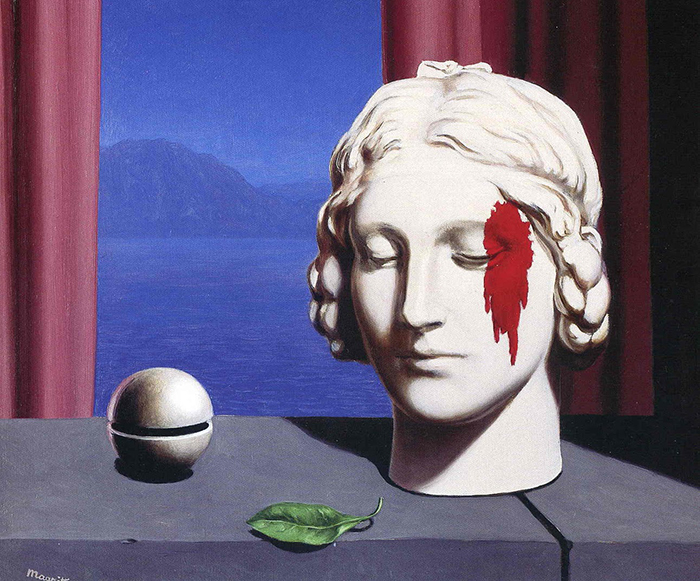 Detalle de la obre "Memory" de Magritte